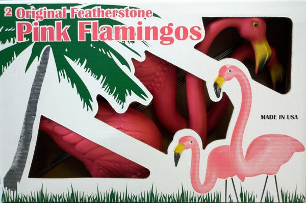 Union Products 62360 Outdoor Original Iconic Featherstone Weather Resistant Metal 24 Inch and 34 Inch Flamingo Yard Lawn Ornaments, Set of 2, Pink