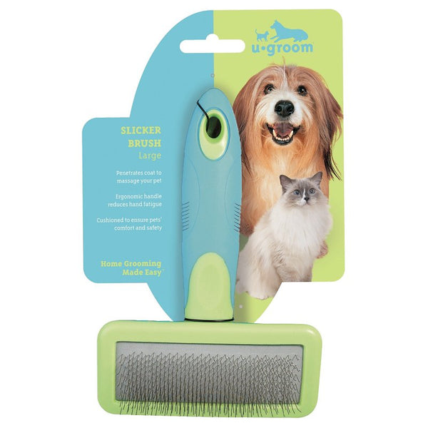 PetEdge UG Slicker Brush Large - Effortless Grooming Tool Pfgsmd/Pgrdsmd