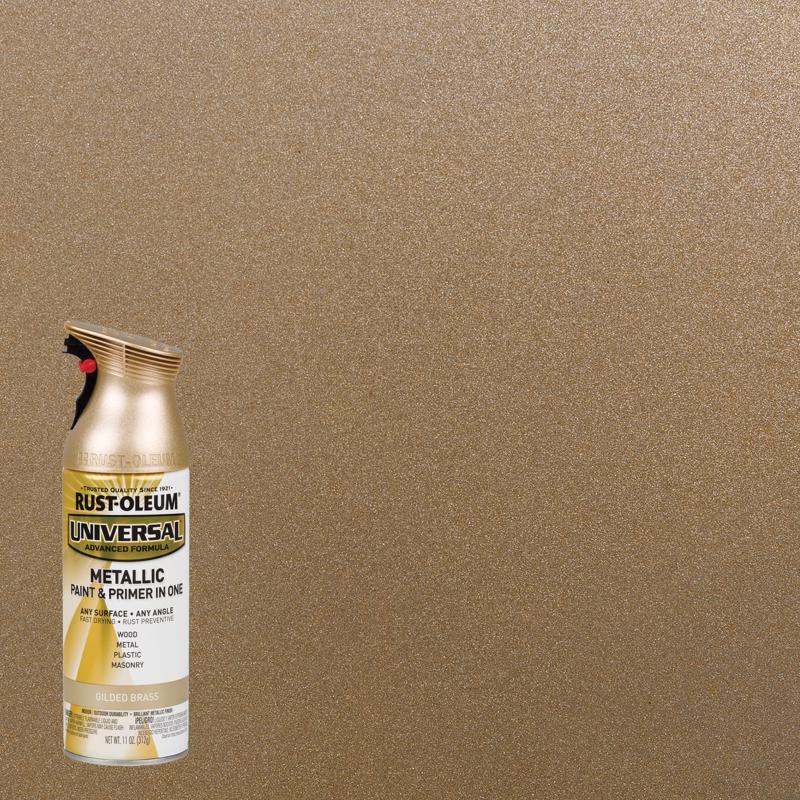 Rust-oluem 330504 Universal Metallic Paint & Primer Spray, 11 Oz (Pack of 6)