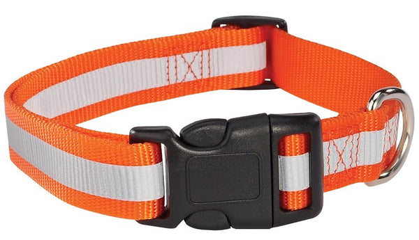 Guardian Gear Reflective Dog Collar, Fits Necks 14" to 20", Orange ZA984 14 69