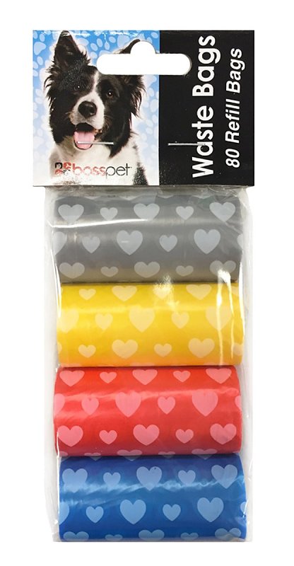 Boss Pet 80 Universal and Durable Dog Waste Poop Pick Up Bags Refill 52112