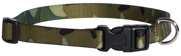 Casual Canine Guardian Gear Nylon Camo Dog Collar, Fits Necks 6" to 10", Green ZA6741 06 43