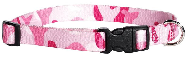 Casual Canine Guardian Gear Nylon Camo Dog Collar, Fits Necks 14" to 20", Pink ZA6741 14 75