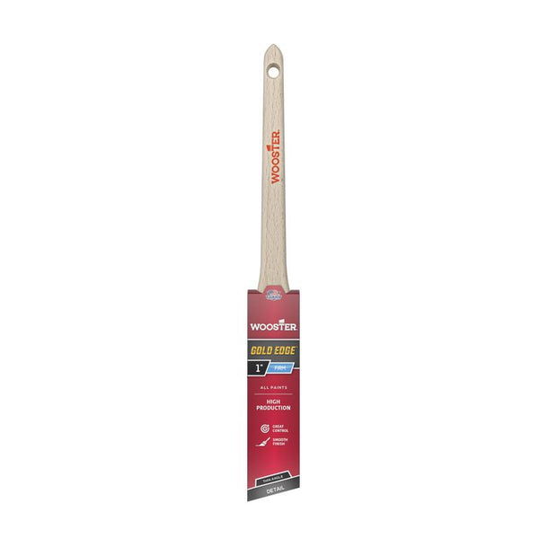 Wooster 5234-1 Series 5234 1" Gold Edge Thin Angle Brush, 1 Inch