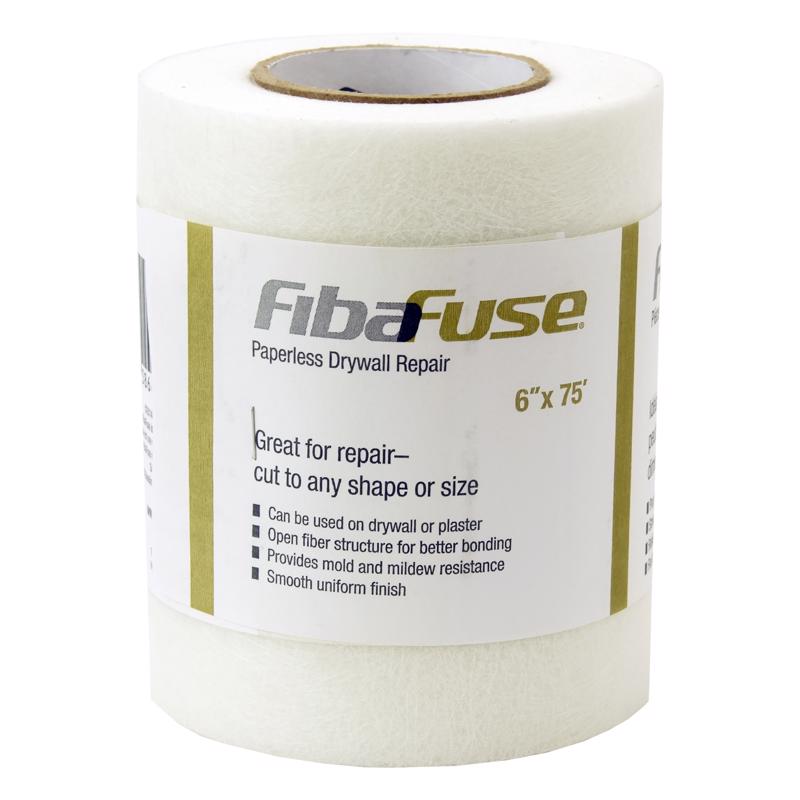 FibaFuse FDW9018-U 6" X 75' Paperless Drywall Repair, White