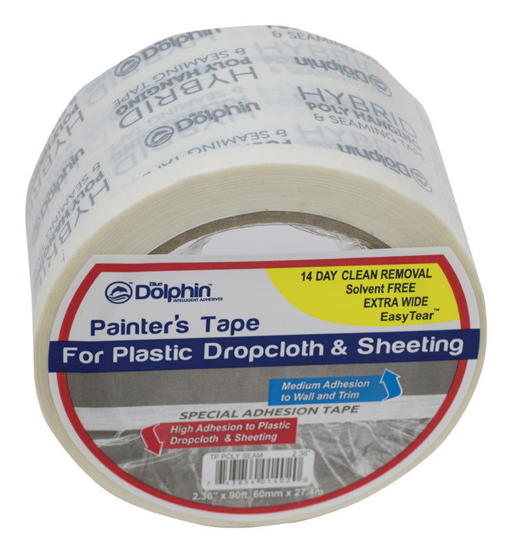 Blue Dolphin TPPOLYSEAM TP Poly Seam White Polyhanging & Seaming Tape 2.36" X90Ft, 90' x, Multi