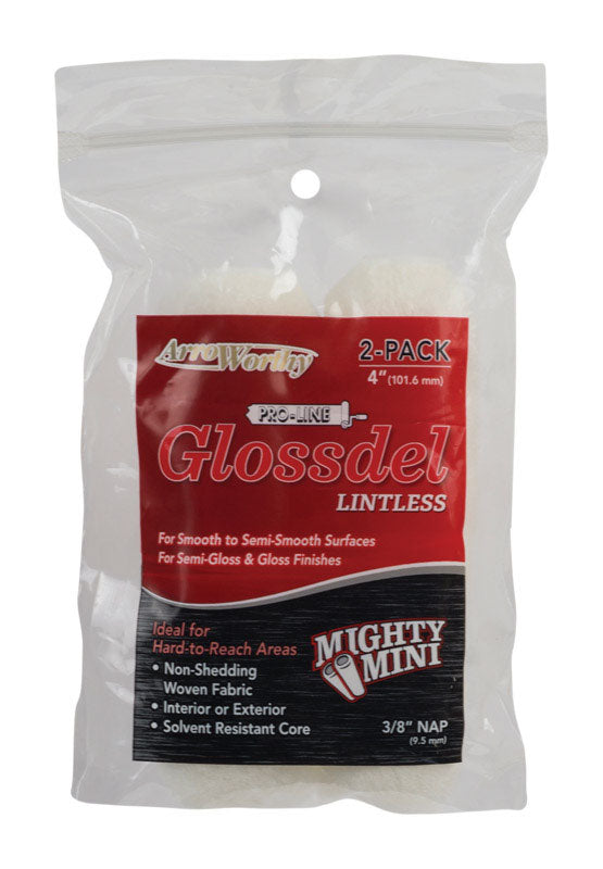 Arroworthy 4-gl3t/p Glossdel Twin Pack Mini Roller, 4" X 3/8"