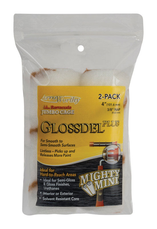 Arroworthy 4-glp3jct/p Glossdel Plus Paint Roller Cover, 4" X 3/8" (Pack of 12)