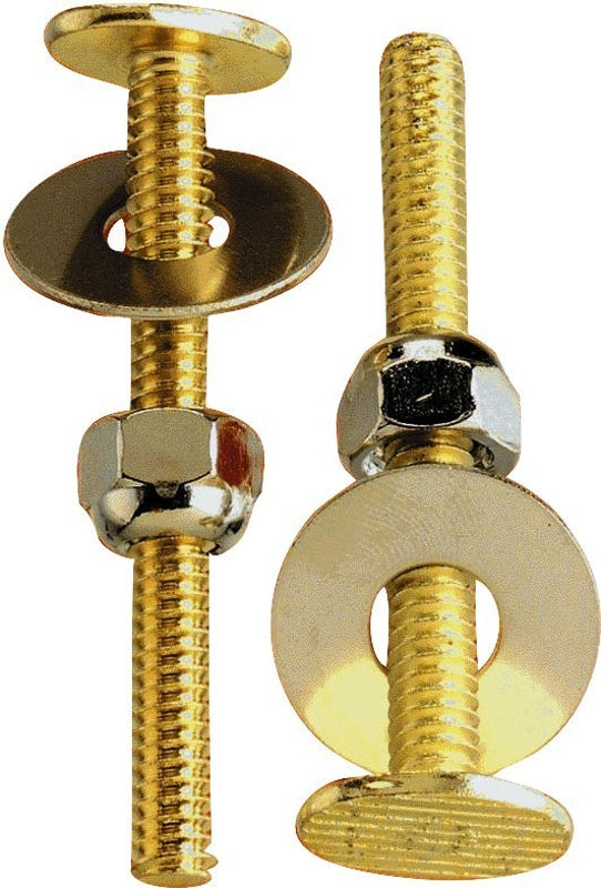 Plumb Pak PP835-17 Bolt Set, 5/16 x 2-1/4 in Dimensions, Brass