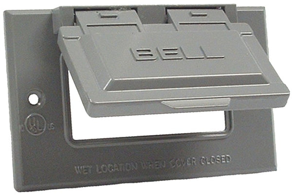 Hubbell-Bell 5101-5 Grey GFCI Horizontal Device Mount Single Gang Cover