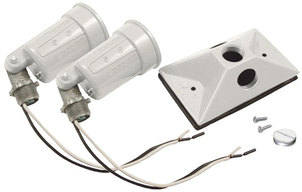 Bell Outdoor 5621-6 White Rectangular Cover Combination Lampholders