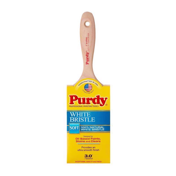 Purdy 144380430 White Bristle Series Sprig Flat Trim Paint Brush, 3 inch 145380430