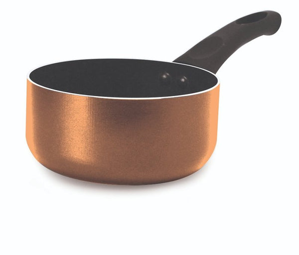 Ecolution EECO-2814 Elements Non-Stick Saucepan, 1 qt Capacity, Aluminum, Copper, Ergonomic Handle