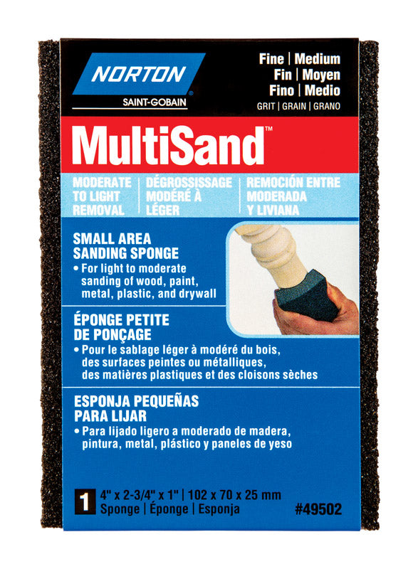 Norton 49502 4-Inch X 2-3/4-Inch X 1-Inch Multisand Sponge 07660749502