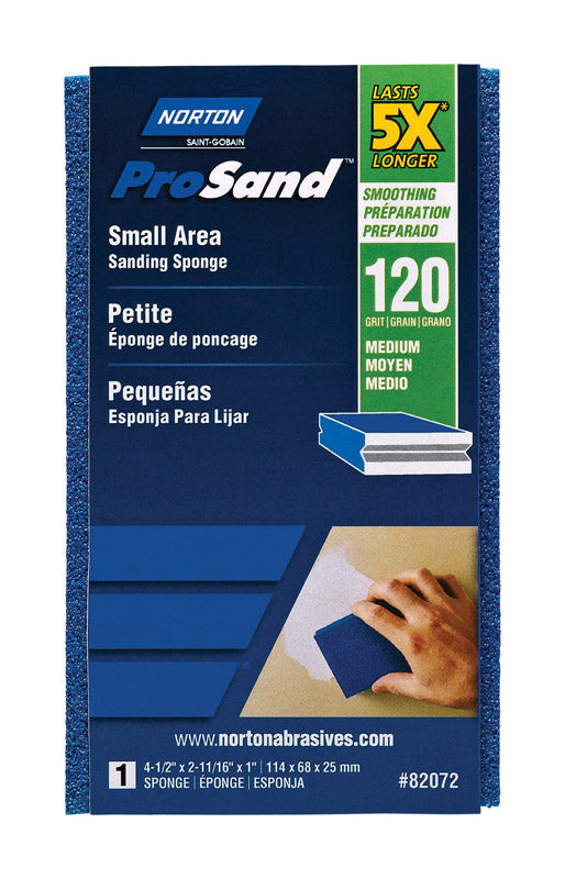 Norton 82072 5X 120 Grit Small Area Sanding Sponge