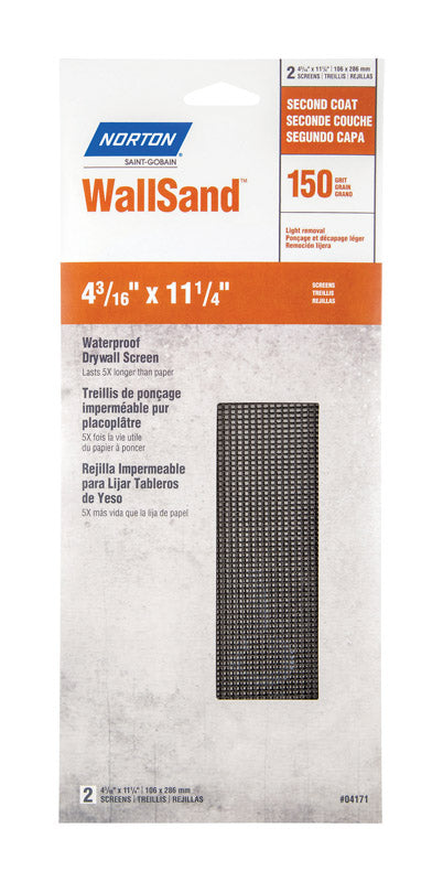 Norton 04171/02530 150 Grit Drywall Screen Sanding Sheets 2 Count 07660768320