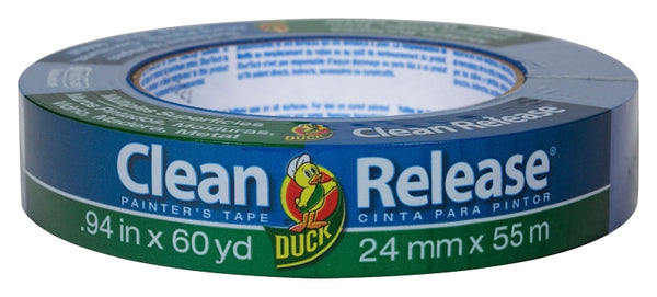 Duck 240193 Painter's Tape, 60 yd L, 0.94 in W, Blue