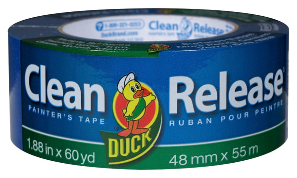 Duck Clean Release Blue Painter's Tape, 2-Inch (1.88-Inch x 60-Yard), Single Roll, 240195