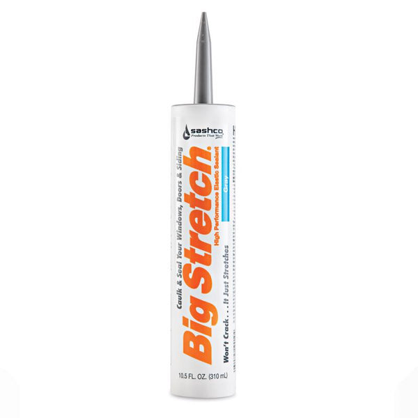 Sashco Big Stretch Acrylic Latex High Performance Caulking Sealant, 10.5 oz Cartridge, Gray 10010