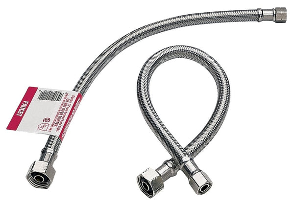 Fluidmaster 1F36 Faucet Connector, Braided Stainless Steel - 3/8 Female Compression Thread x 1/2 F.I.P. Thread, 3 Ft. (36-Inch) Length