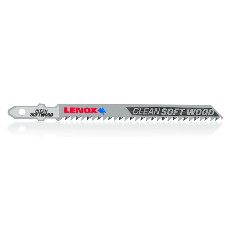 LENOX Tools 1990964 T-Shank Clean Wood Cutting Jig Saw Blade, 4" x 5/16" 10 TPI, 3 Pack