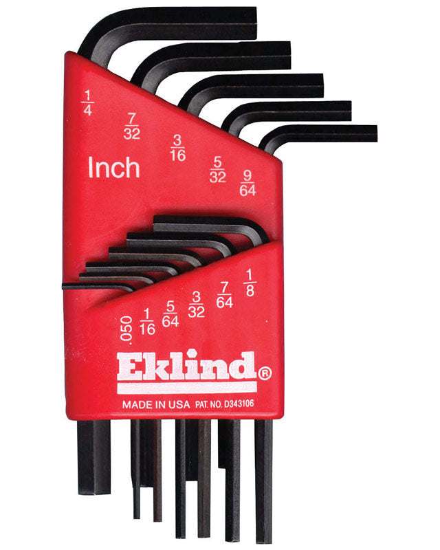 Eklind 10111 Hex-L Key Set, 0.050-Inch to 1/4-Inch,Short, 11-Piece by Eklind