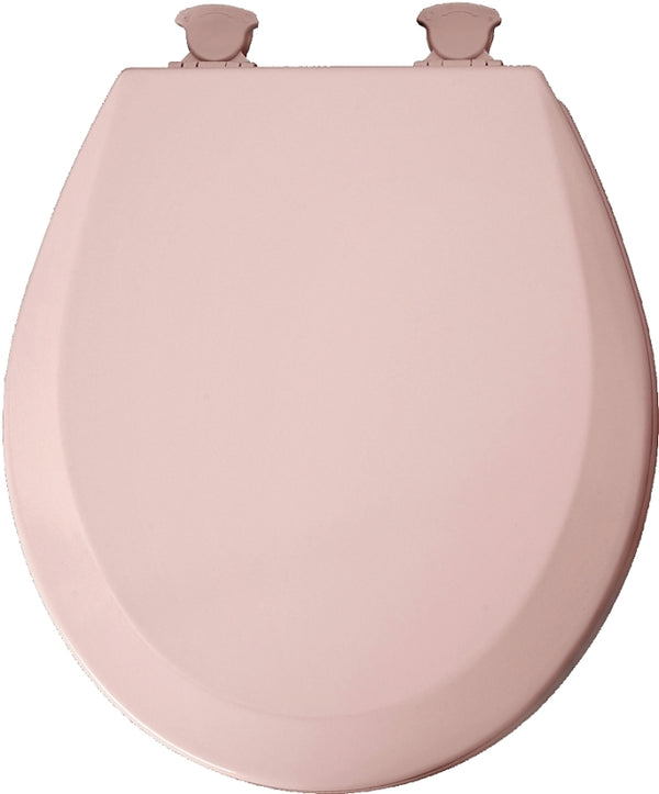 Bemis MAYFAIR 41EC 023 Cameron Toilet Seat will Never Loosen and Easily Remove, ROUND, Durable Enameled Wood, Pink 41EC 023/46EC