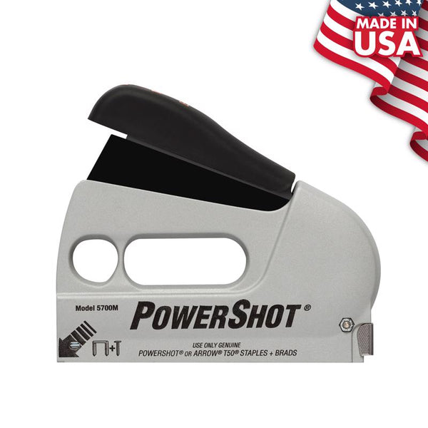 Arrow 5700 PowerShot Heavy Duty 2-In-1 Staple and Nail Gun for Wood, Upholstery, Furniture, Crafts, Fits 1/4", 5/16", 3/8", 1/2", or 9/16" Staples and 5/8" or 9/16" Brad Nails