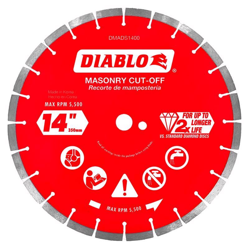 Diablo by Freud DMADS1400 14 in. Diamond Segmented Cut-Off Discs for Masonry