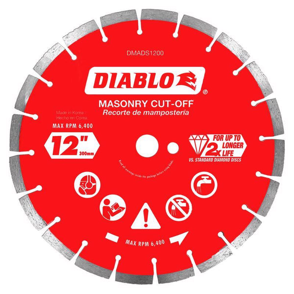Diablo by Freud DMADS1200 12 in. Diamond Segmented Cut-Off Discs for Masonry