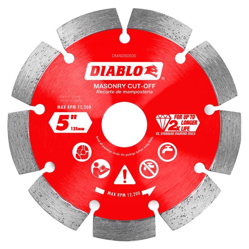 Diablo 5 in. Diamond Segmented Cut-Off Discs for Masonry