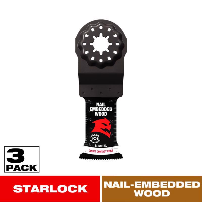 Diablo by Freud DOS125BW3 1-1/4 in. Starlock Bi-Metal Oscillating Blades for Nail-Embedded Wood (3-Pack)