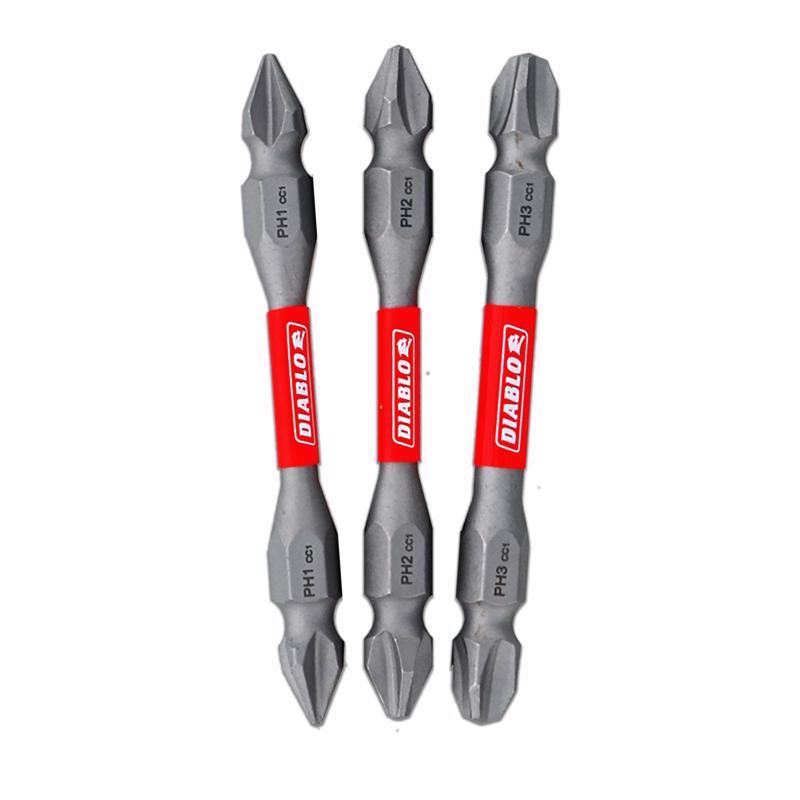 Diablo 2-3/8 in. Double-Ended Phillips Drive Bit Assorted Pack (3-Piece)