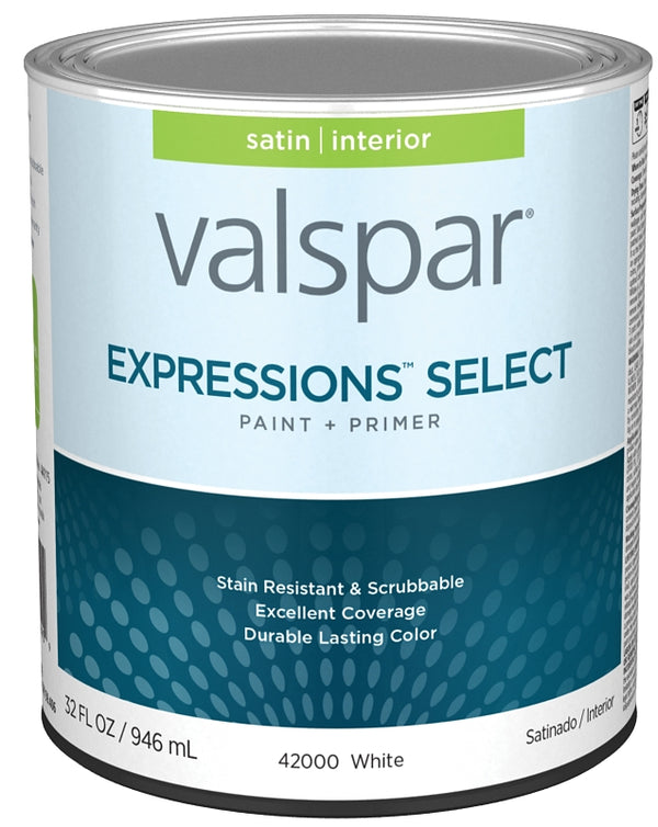 Valspar Paint&Primer Inter SAT WHT QT 028.0042000.005