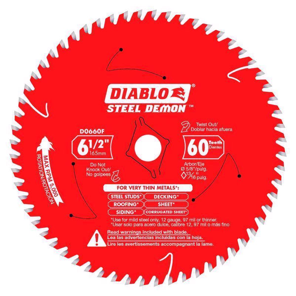 Freud-Diablo 6-1/2 X 60 Ferrous Thin Gauge D0660FA