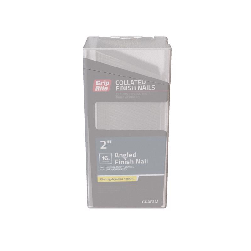 16 Gauge Angled Electrogalvanized Collated Finish Nails, 2"