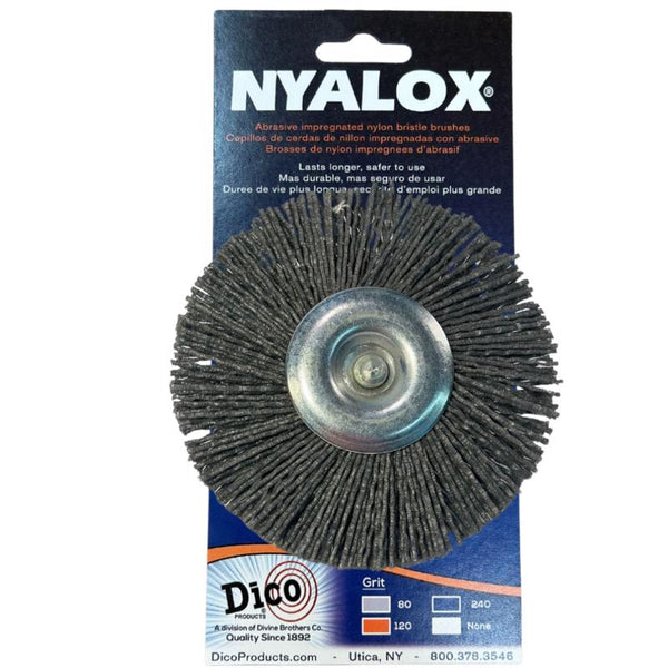 Dico 541-772-4 Nyalox Wheel Brush 4-Inch Grey 80 Grit