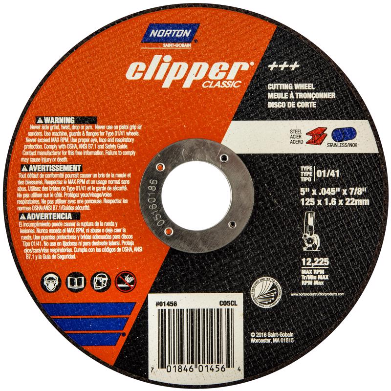 NORTON CLIPPER 70184601456 WHEEL CUT-OFF 5IN