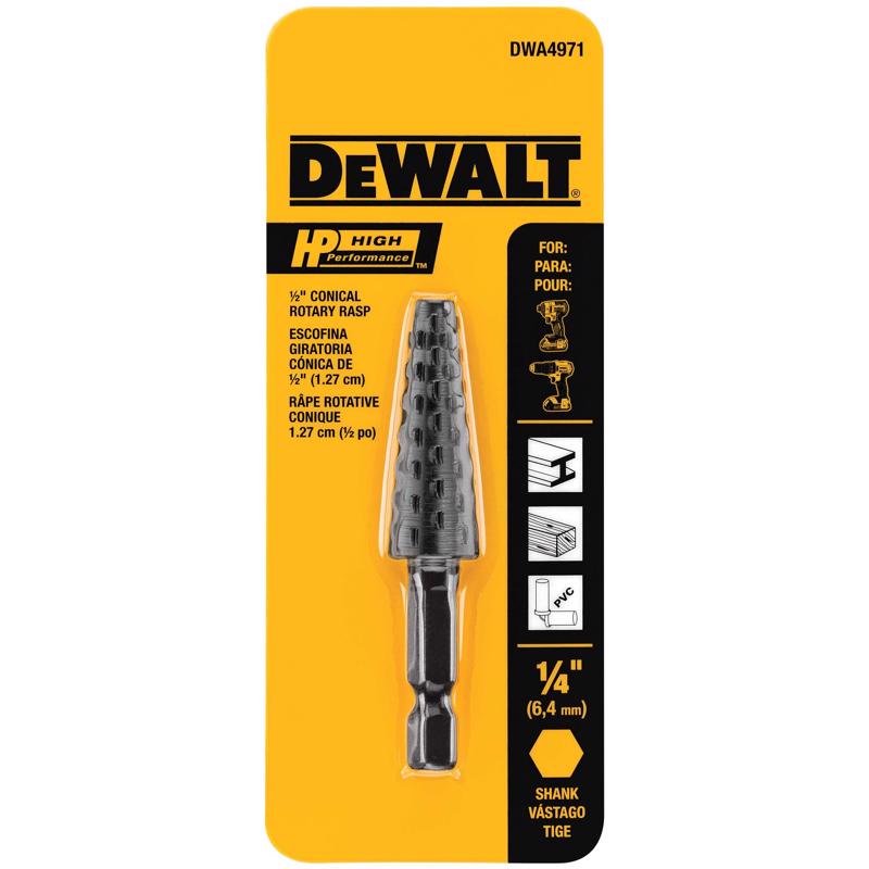 DEWALT DWA4971 Steel 1/2" Hp Conical Rotary Rasp File