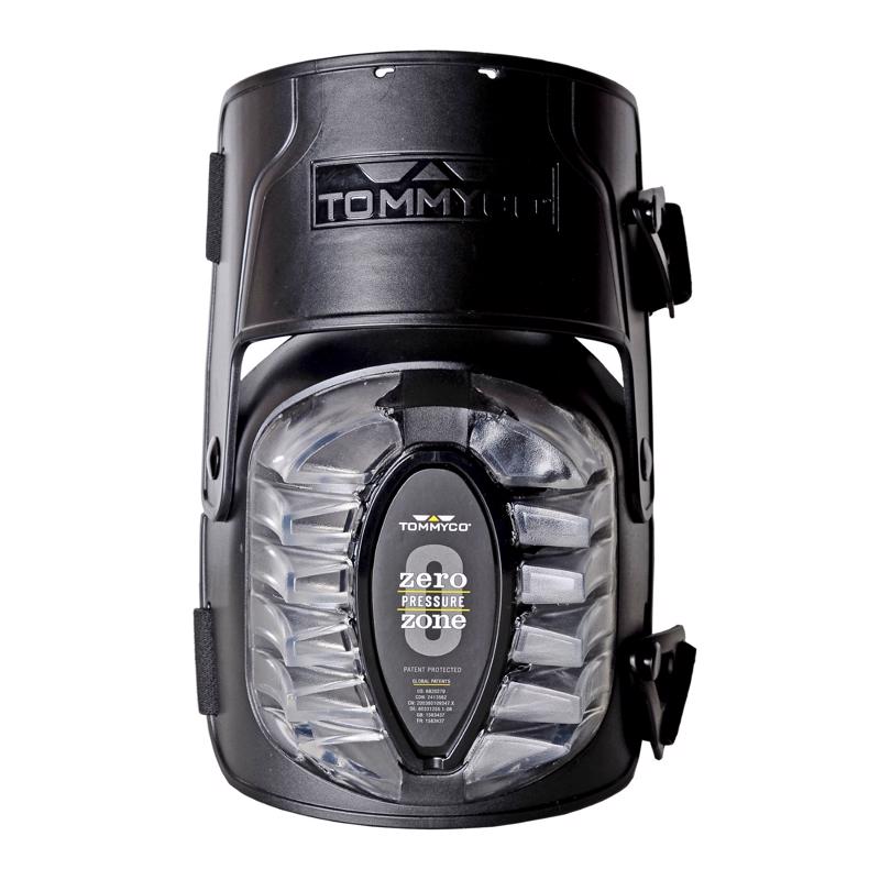 Rugged 6.7x6.9in Black Knee Pads, One Size Fits All by Tommyco