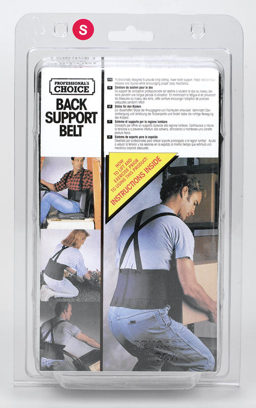 Custom Leathercraft 5000S Elastic Back Support Belt Fits Waists, 28-Inch to 32-Inch, Small, Black