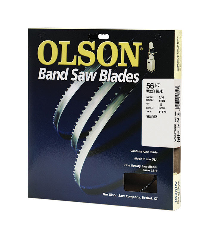 Olson 56.1 in. L x 0.3 in. W x 0.01 in. thick Carbon Steel Band Saw Blade 14 TPI Hook teeth 1 pk