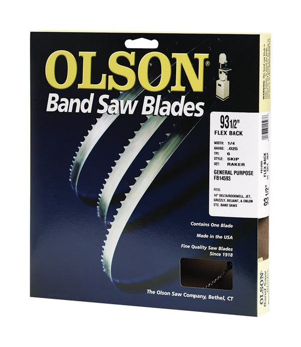 OLSON SAW FB14593DB HEFB Band 6-TPI Skip Saw Blade, 1/4 by .025 by 93-1/2-Inch On? Pa?k