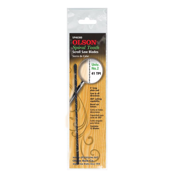 Olson Saw SP46300 Spiral Scroll Saw Blade