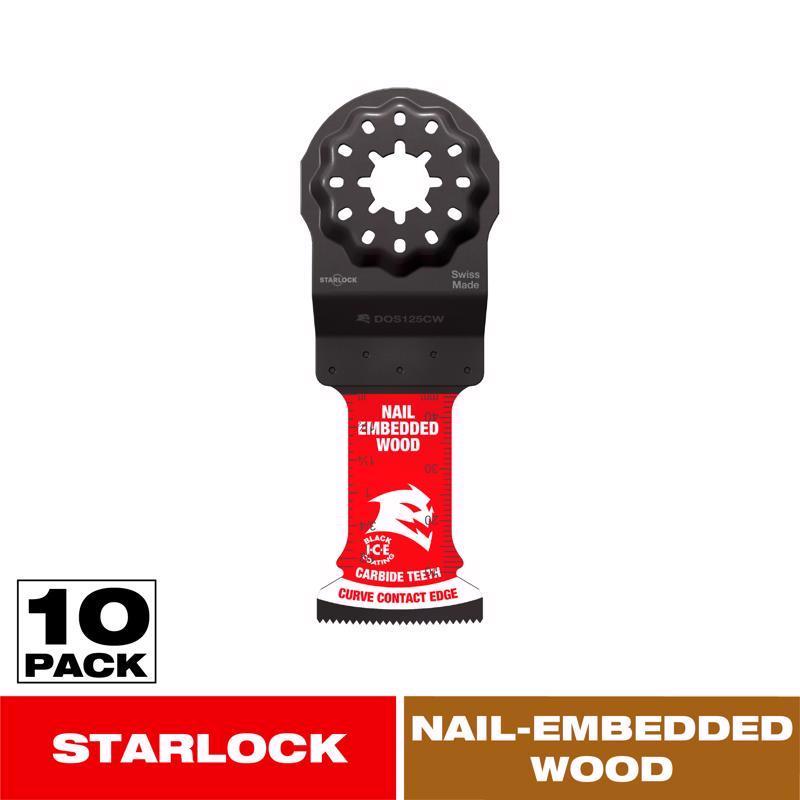 Diablo Amped Demo Demon Starlock Carbide Teeth Oscillating Blade for Nail-Embedded Wood - 1-1/4" Cutting Width, 1-3/4" Cutting Depth, 10-Pack - DOS125CW10