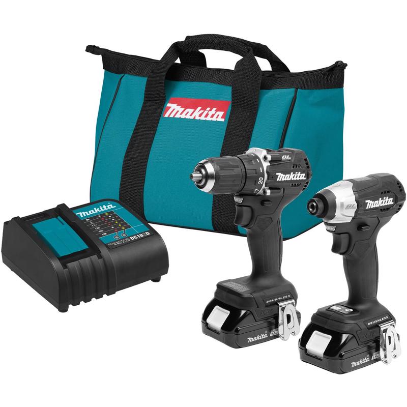 Makita CX203SYB 18V LXT? Lithium-Ion Sub-Compact Brushless Cordless 2-Pc. Combo Kit (1.5Ah)