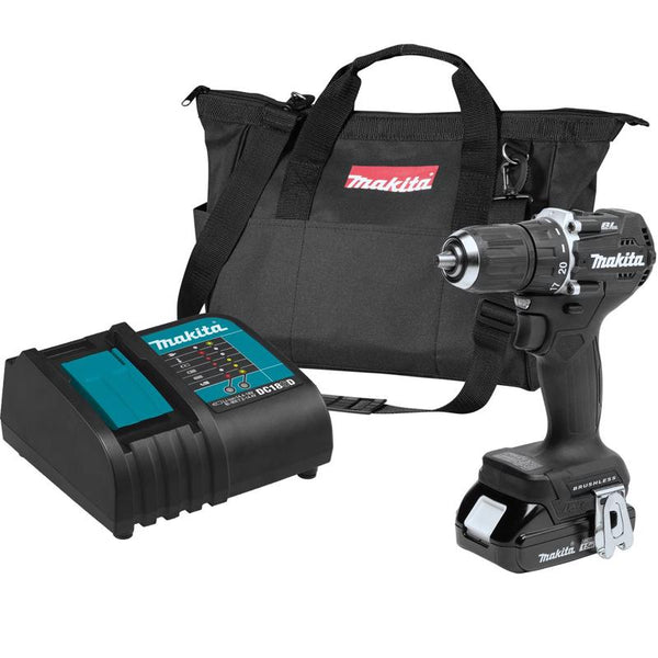 Makita XFD15SY1B 18V LXT Lithium-Ion Sub-Compact Brushless Cordless 1/2" Driver-Drill Kit (1.5Ah)