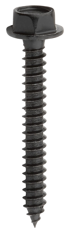 National Hardware N800-122 Hex Head Screw Used to Install National Hardware's Outdoor Reinforcement Hardware Collections on Pergolas, Gazebos, Garden, Arches, Raised Garden Beds, 10 x 1 1/2", Black