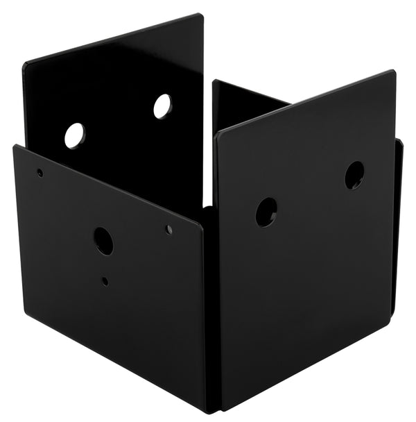 National Hardware N800-211 Structural Post Base Outdoor Reinforcement Hardware Reinforcement for Mailboxes Pergolas and Gazebos Use 6x6 Install to Concrete or Stone, 5 X 5 1/2 X 5 5/8,Indio, Black