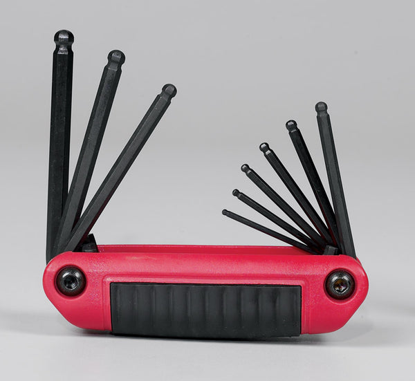Eklind Fold-Up Ball Hex Key Set 64 " 8 - In - 1 3/32 " 7/64 " 1/8 " 9/64 " 5/32 " 3/16 " 7/32 " Chro 25919